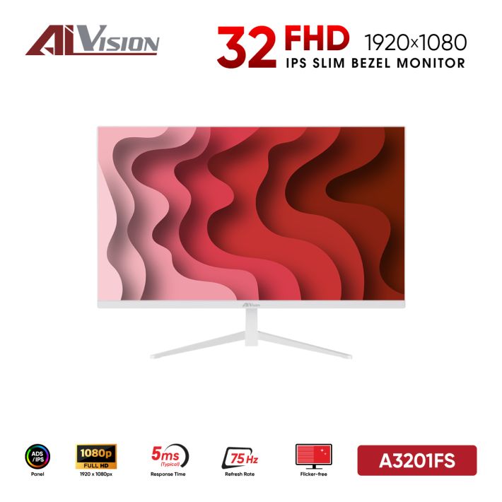 Màn hình máy tính văn phòng AiVision A3201FS (31.5inch / ADS-IPS / FHD / 75hz / 5ms) - Trắng