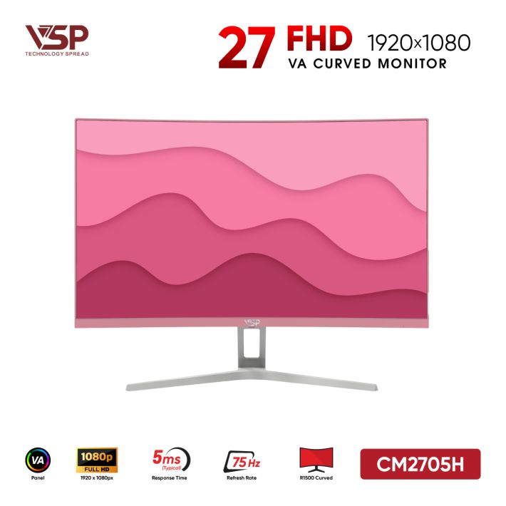 Màn hình cong VSP Thinking 27inch - CM2705H - 75Hz - Hồng