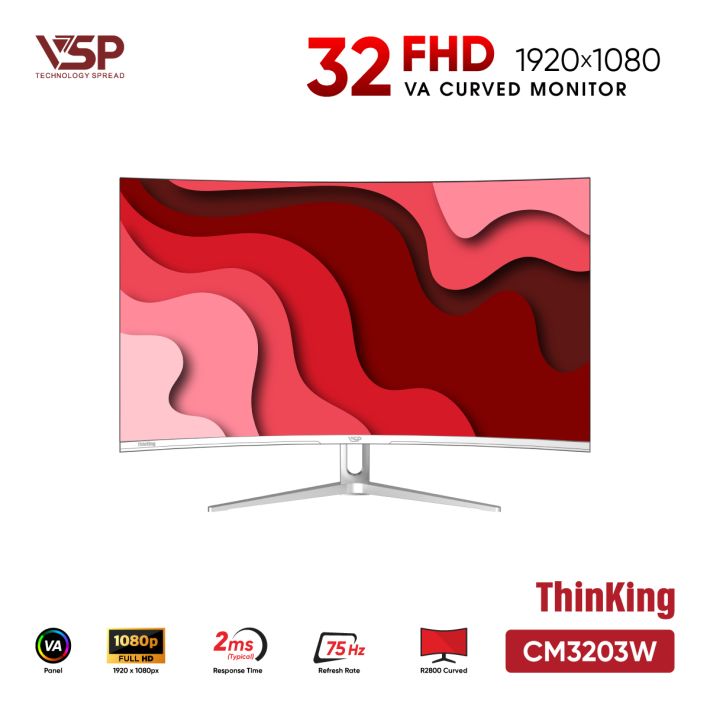 Màn hình cong 32inch VSP ThinKing Master Gaming VL32(CM3203W) - Trắng