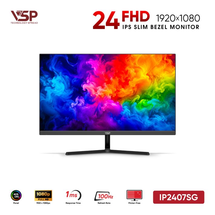 Màn Hình Văn Phòng VSP IP2407SG Đen (24inch / ADS-IPS / FHD / 100Hz / 1ms / 105% sRGB)