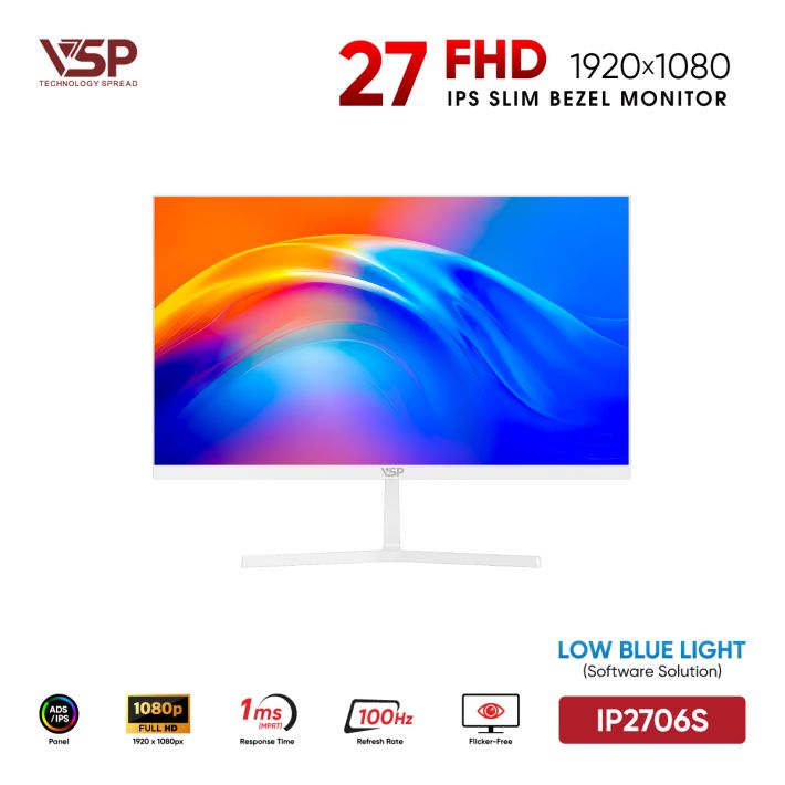 Màn Hình Văn Phòng VSP IP2706S Trắng (27inch / ADS-IPS / FHD / 100Hz / 1ms)