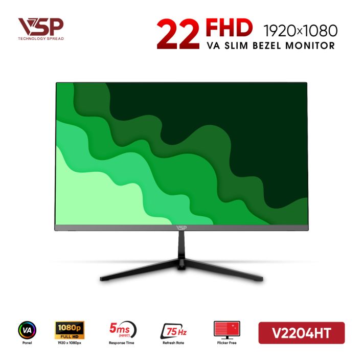 Màn hình phẳng LED VSP V2204HT (21.5inch / FHD / VA / 75Hz / 5ms)
