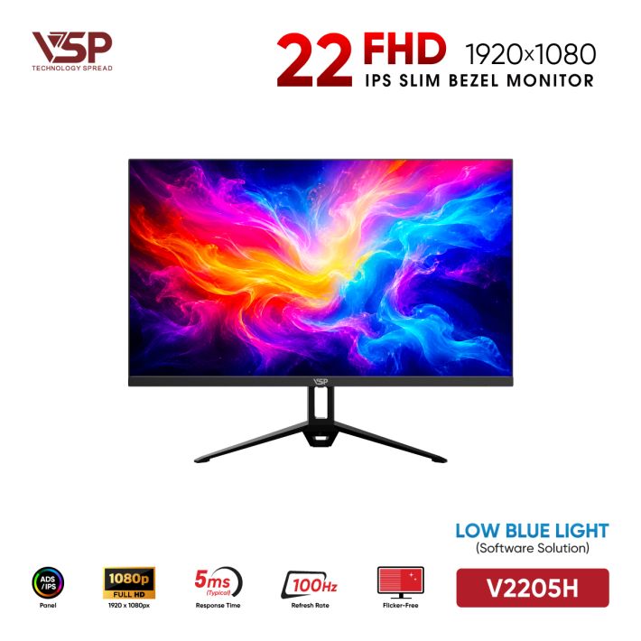 Màn hình VSP V2205H ( 22inch / FHD / IPS / 100Hz / 5ms / Loa / Black)