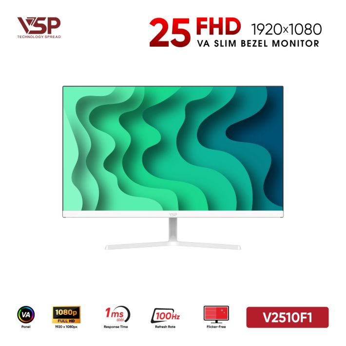 Màn Hình VSP V2510F1 White (25inch / VA / FHD / 100Hz / 1ms)