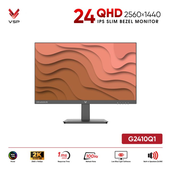 Màn Hình VSP UltraMAXX G2410Q1 (24inch / IPS / QHD / 100Hz / Loa 2x3W)