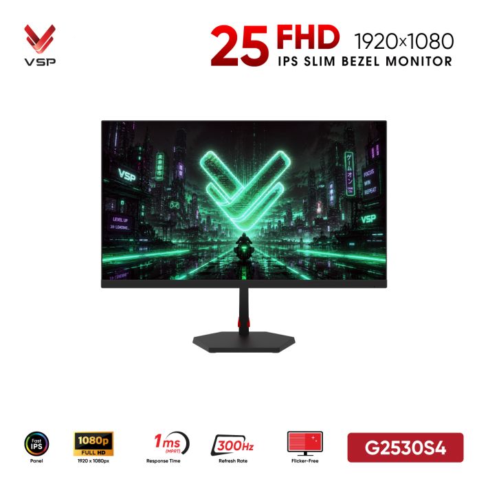 Màn Hình VSP Gaming G2530S4 (25inch / Fast IPS / FHD / 300Hz / 1ms)