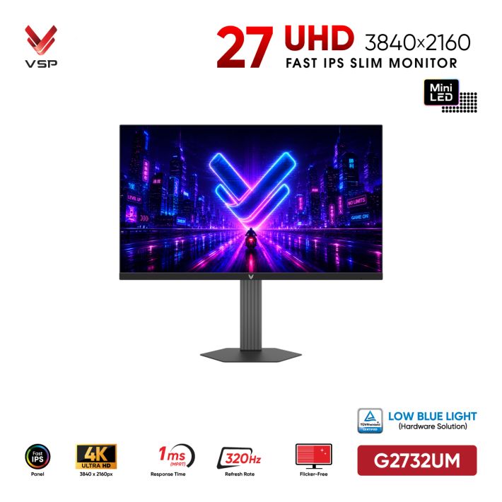 Màn hình VSP Mini-Led Vision Pro G2732UM (27inch/4K UHD160Hz - FHD320Hz/1ms/Adpter Sync)