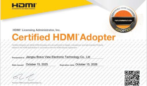 Thông báo chứng nhận HDMI cho sản phẩm màn hình VSP Chứng Nhận HDMI® Certified Adopter – Khẳng Định Năng Lực Sản Xuất Theo Tiêu Chuẩn Quốc Tế