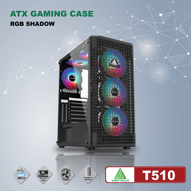 Case VSPTECH ATX Gaming T510