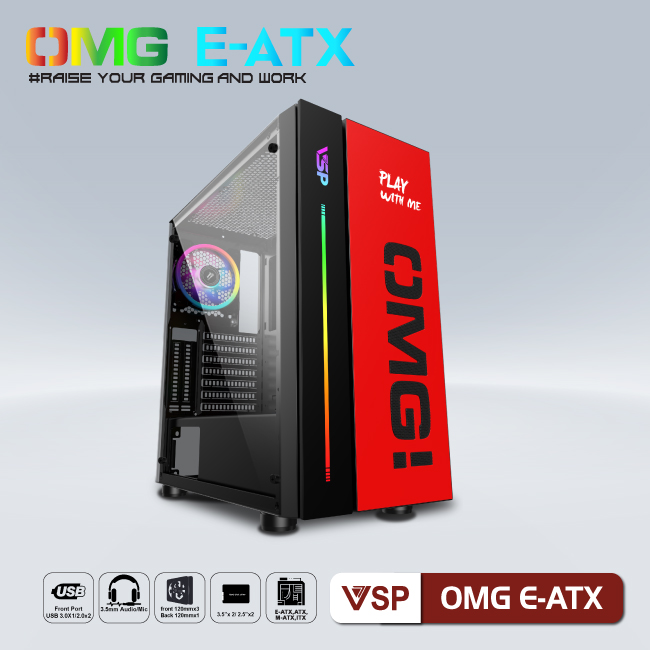 Case VSP LED Gaming OMG E-ATX
