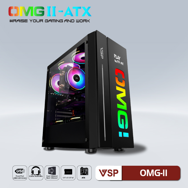 Case VSP LED Gaming OMG-II ATX