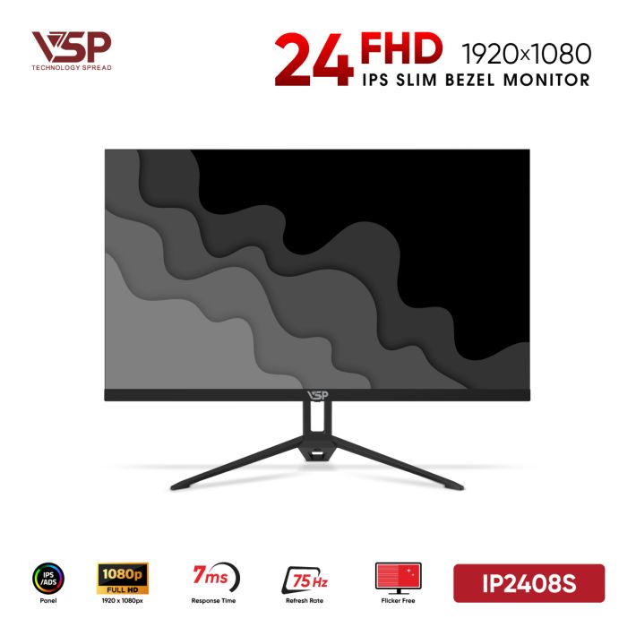 Màn hình VSP IPS Thinking 24inch tràn viền IP2408S - 75Hz