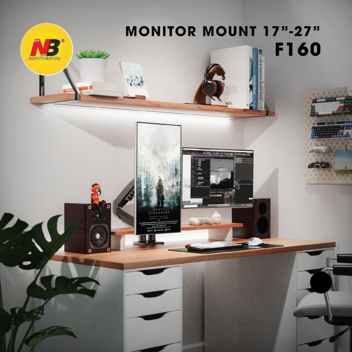 GIÁ TREO MÀN HÌNH MÁY TÍNH NORTH BAYOU NB-F160 - Đen