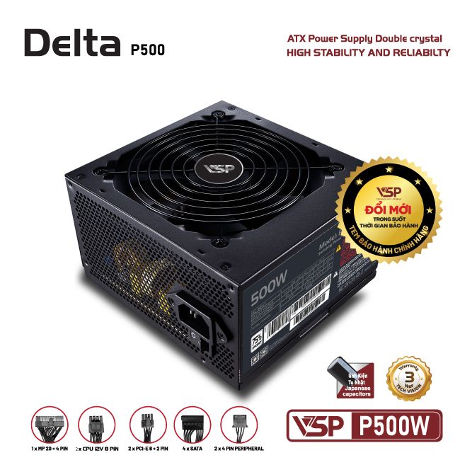 Bộ nguồn công suất thực VSP Delta P500W