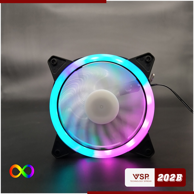 Fan led 2 mặt VSP V202B Led auto function raibow