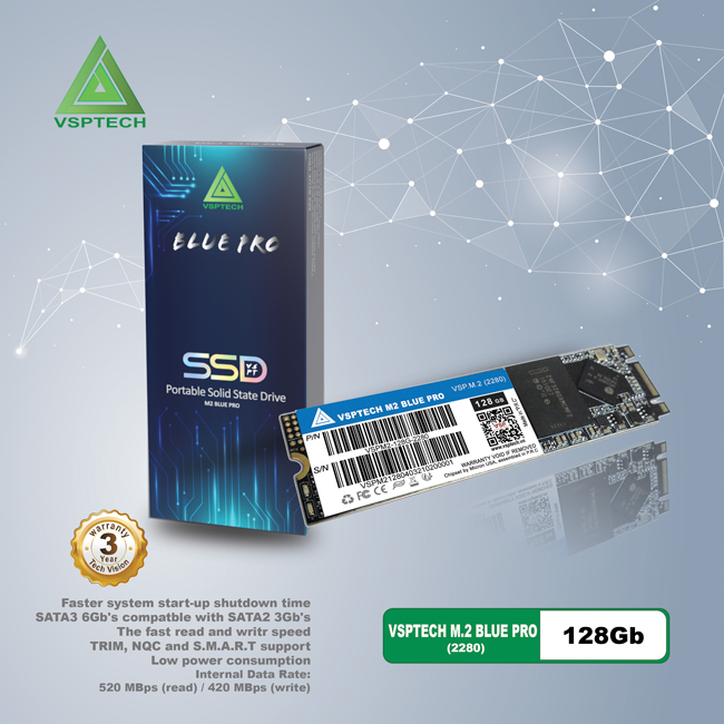 SSD VSPTECH Blue Pro M.2 (2280) 128Gb