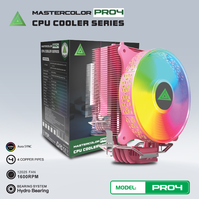 Fan CPU VSPTECH PRO4 -PINK(HỒNG)