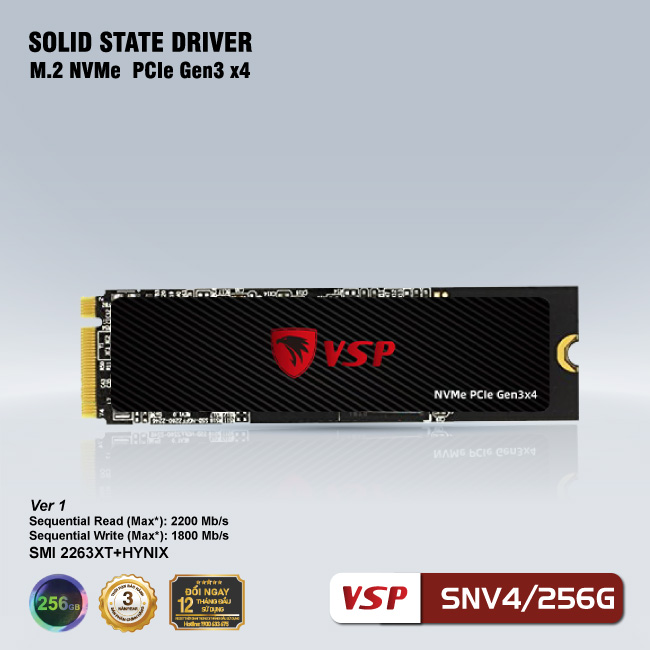 SSD VSP NVMe - PCIe ReV3  SNV1-256G