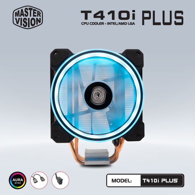 Fan CPU Masster Vision T410i PLUS Led ARGB - Đen