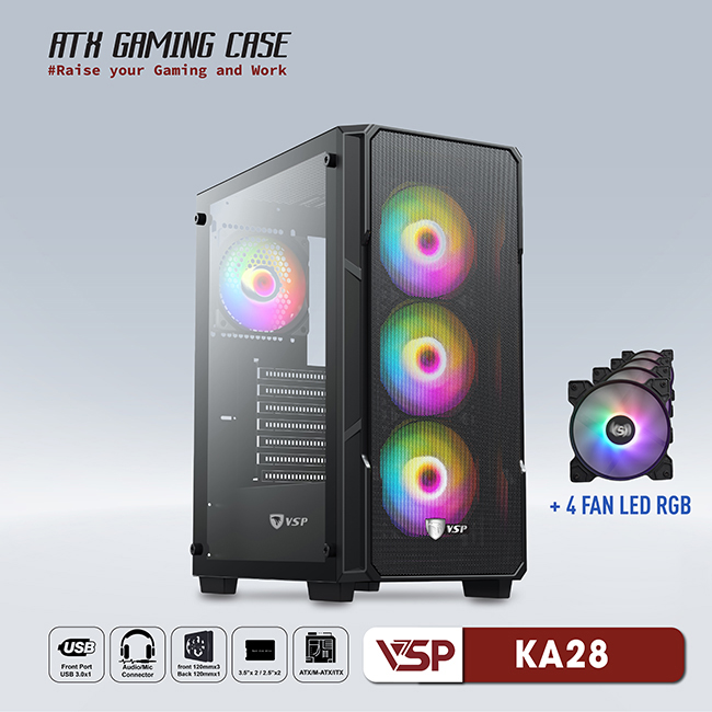 Case Gaming VSPTECH KA28 - Black