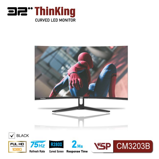 Màn hình cong 32inch VSP ThinKing Master Gaming VL32(CM3203B) - Đen