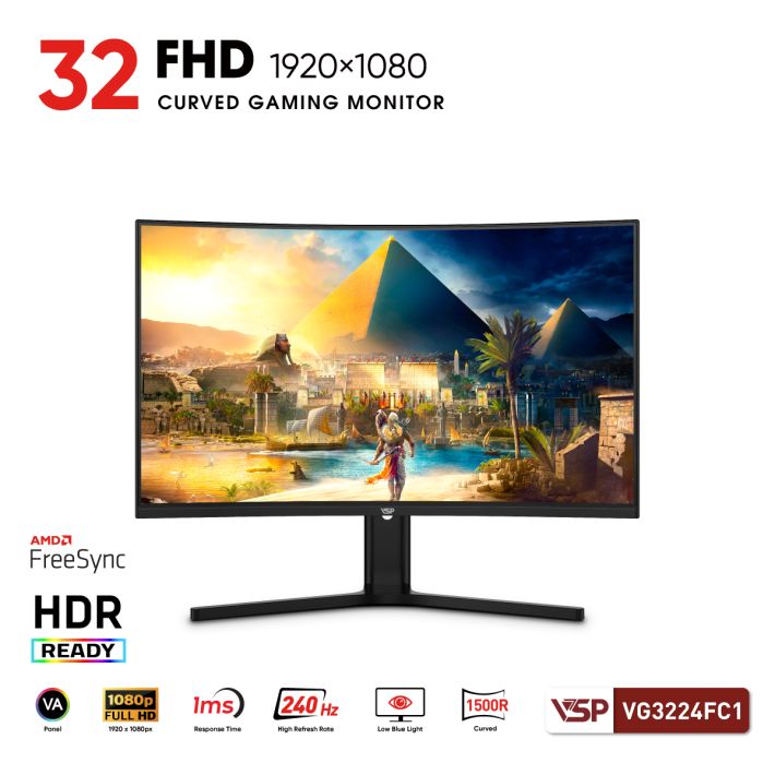 Màn hình cong Gaming VSP VG3224FC1 - 240Hz - 1ms - R:1500 