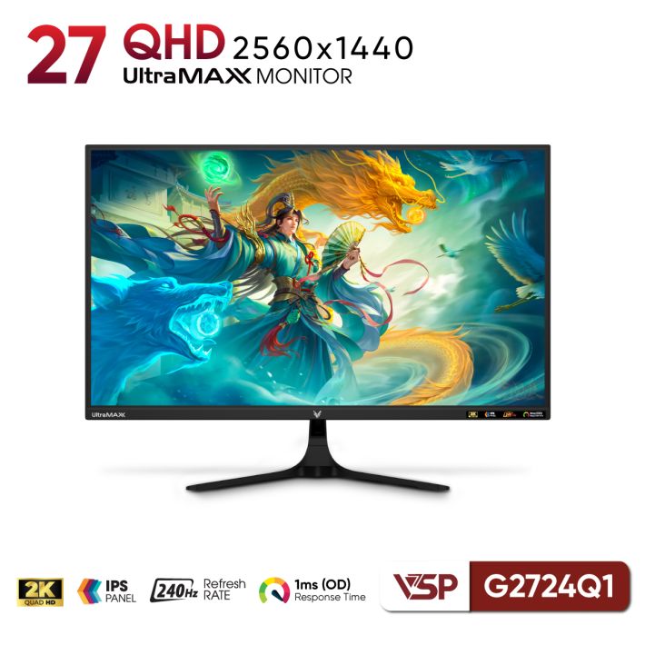 Màn Hình Gaming VSP UltraMAXX G2724Q1 (27inch / IPS / 2K QHD / 240Hz / 1ms)