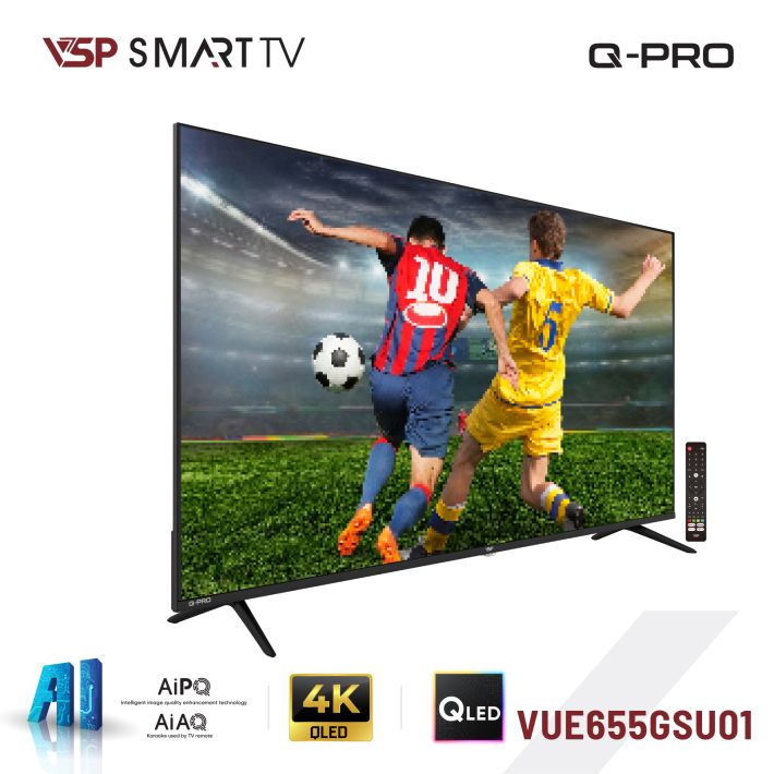 VSP Smart TV 65 inch Q-PRO Series (4K QLED / Google TV / AiPQ / AiAQ Karaoke)