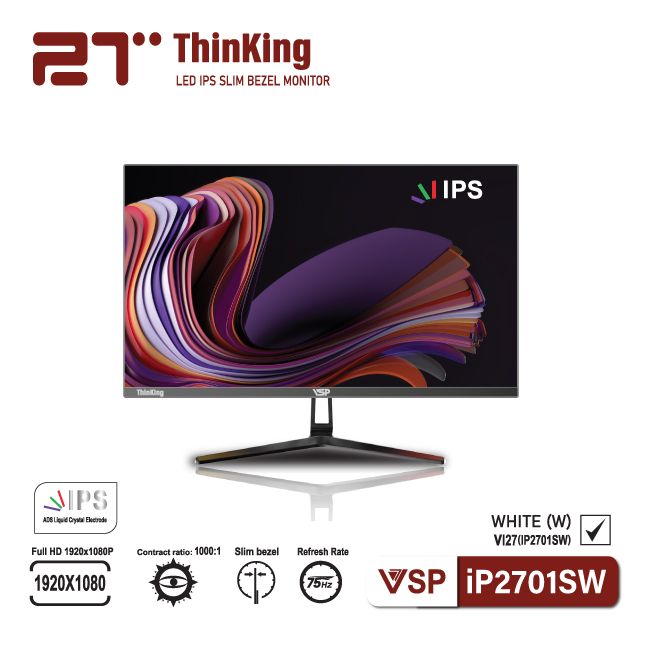 Màn hình VSP Thinking VI27 (IP2701SW) (27inch/IPS/FHD/81Hz/14ms) - Đen