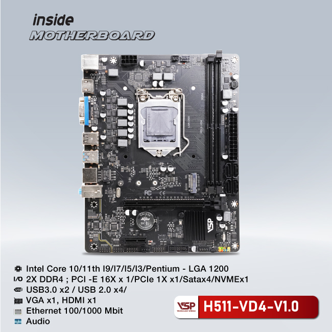 Mainboard VSP H511-VD4-V1.0
