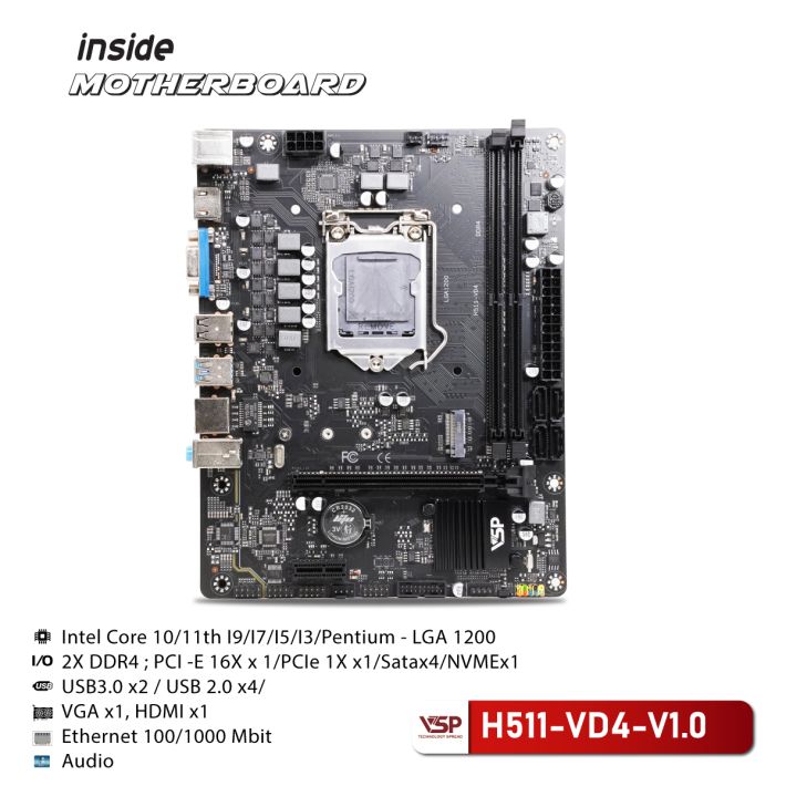 Bo Mạch Chủ | Mainboard VSP H511-VD4-V1.0