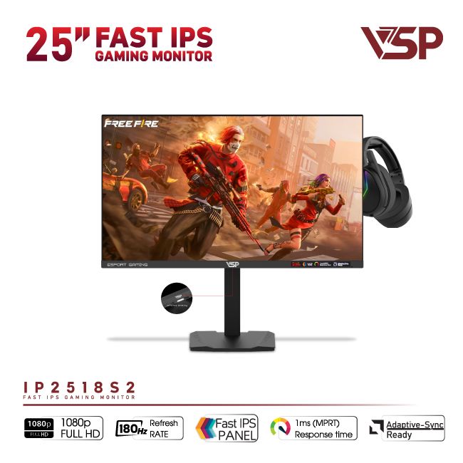 Màn hình VSP Gaming IP2518S2 25 Inch Fast IPS 180Hz