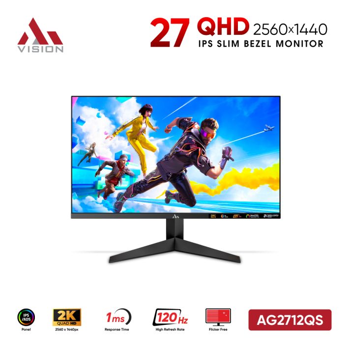 Màn Hình VSP AG2712QS Đen (27inch / IPS / 2K QHD / 120Hz / 1ms / Viền mỏng)
