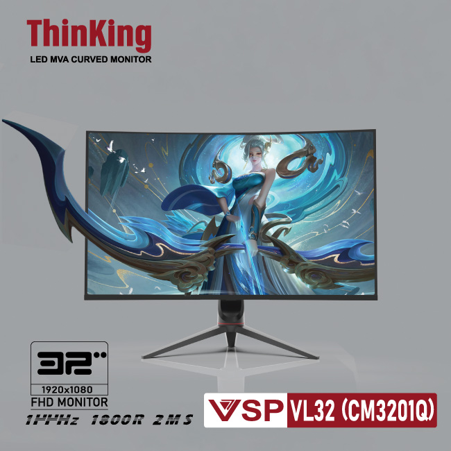 Màn hình cong 32inch VSP ThinKing Master Gaming VL32(CM3201Q)