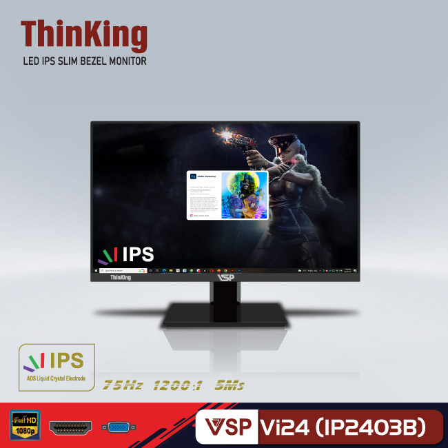 Màn hình LED IPS monitor VSP ThinKing Vi24(IP2403B)