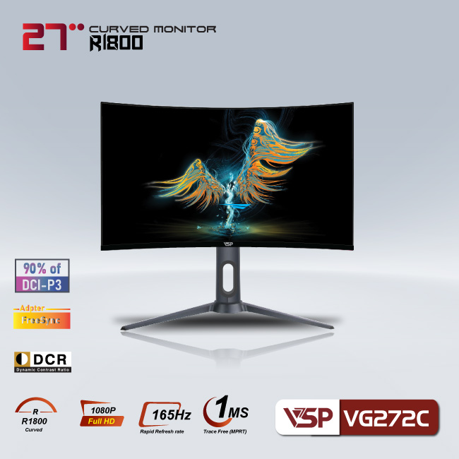 Màn hình cong VSP 27inch ESport Gaming VG272C