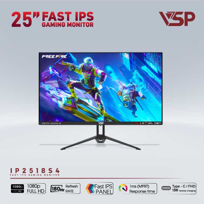 Màn hình VSP Gaming IP2518S4 25 Inch Fast IPS 180Hz