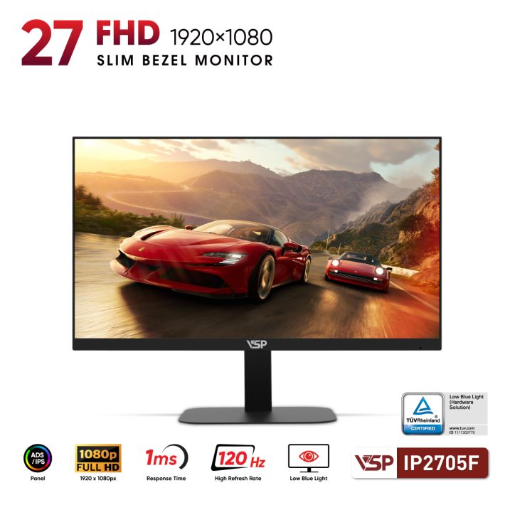 Màn Hình VSP IP2705F (27inch / FHD / IPS / ELED / 120Hz / 1ms / Loa) Ver2025