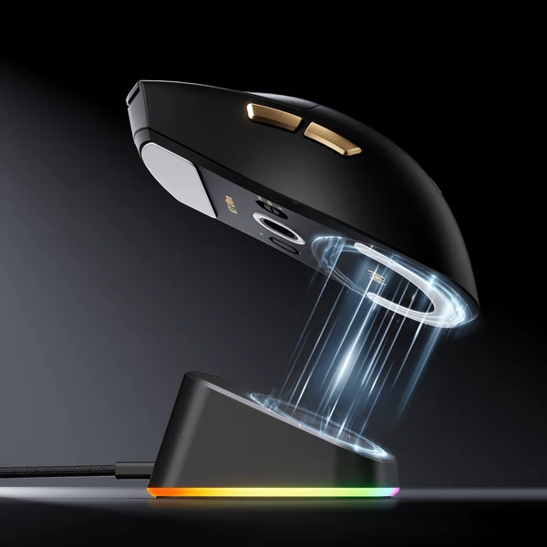 Đốc sạc từ tính không dây với LED RGB