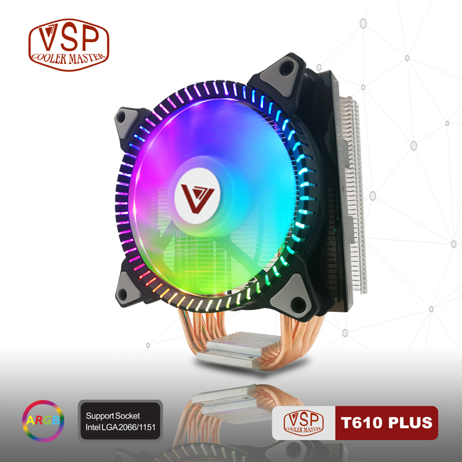 Fan CPU VSP Cooler Master T610Plus LED ARGB Sync