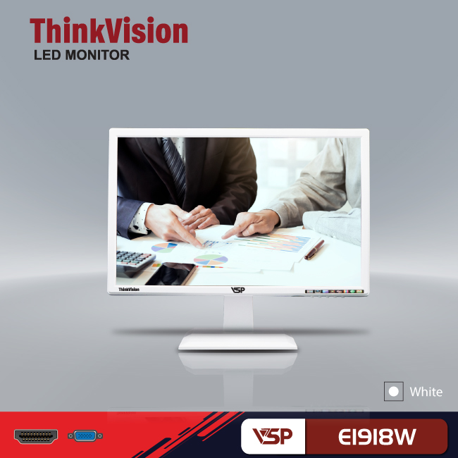 Màn hình VSP ThinkVision 19inch led Monitor E1918w - White