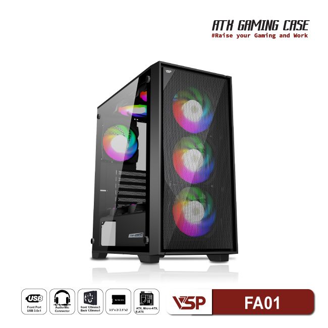 VỎ CASE MÁY TÍNH VSP GAMING FA01
