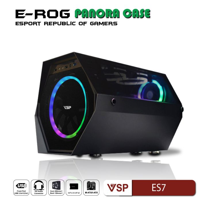 Vỏ Case Máy Tính Esport Gaming ES7 Đen