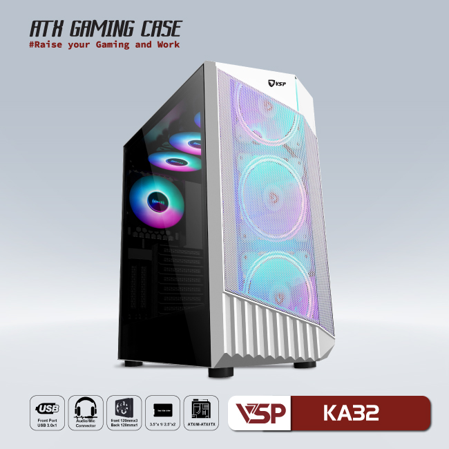 CASE VSP GAMING KA32 - White