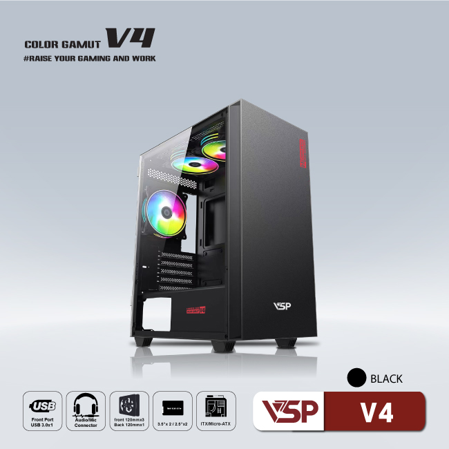 Vỏ Case máy tính VSP V4