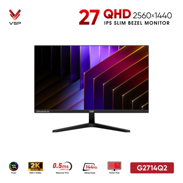 Màn Hình VSP UltraMAXX G2714Q2 27Inch (QHD / ADS-IPS / 144Hz / 0.5ms)