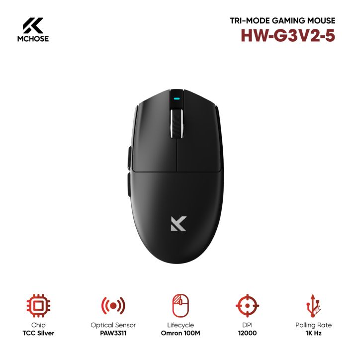 Chuột Gaming MCHOSE 3 Chế Độ HW-G3V2-5 (Black)