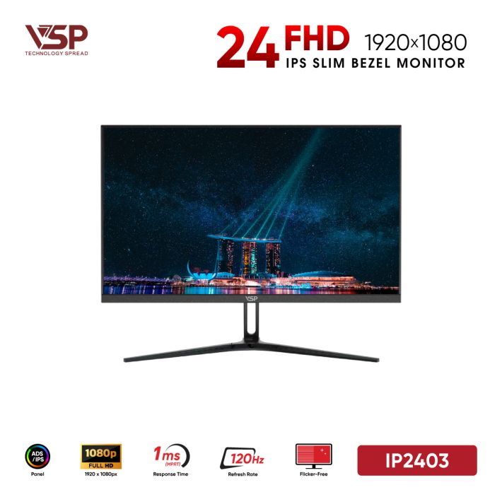 Màn Hình Gaming VSP IP2403 Đen (24inch / ADS-IPS / FHD / 120Hz / 1ms / Vision Care)