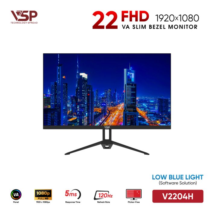 Màn hình phẳng VSP V2204H - 120Hz - ĐEN 